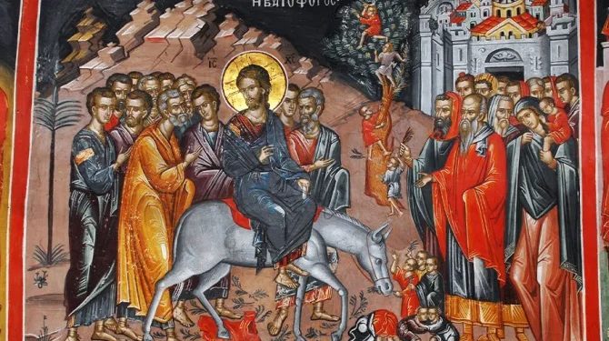 تباركَ الملك الآتي باسم الربّ (لوقا19: 38) – القدّيس رومانوس المرنّم