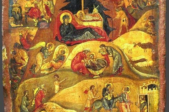 أيقونة الميلاد والحياة المبكرة ليسوع المسيح دير سانت كاترين – الايقونة وشرحها