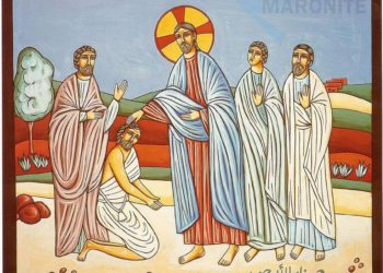 أيقونة شفاء الأبرص السريانية المارونية – الايقونة وشرحها