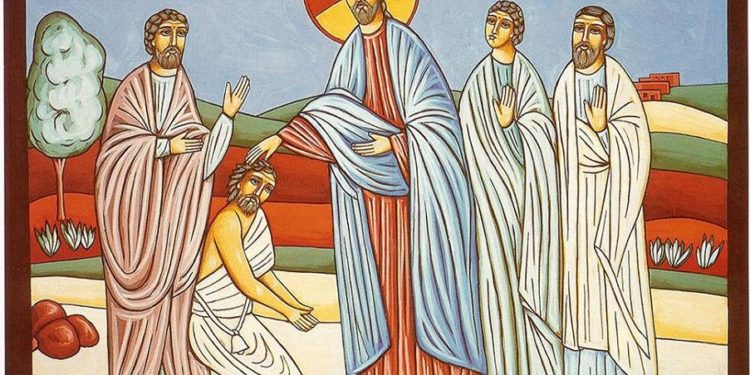 أيقونة شفاء الأبرص السريانية المارونية – الايقونة وشرحها