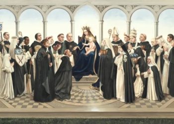 القدّيس دومينيك ورؤيا مريم العذراء التي أدّت إلى تأسيس عبادة الوردية المقدّسة