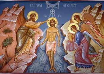 القدّيس يوحنّا المعمدان في أيقونة الظهور الالهي