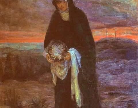 أيقونة نادرة للعذراء مريم بعد صلب ابنها