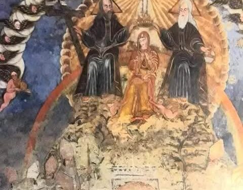 لوحة جدرانية لتتويج مريم سلطانة السموات والأرض