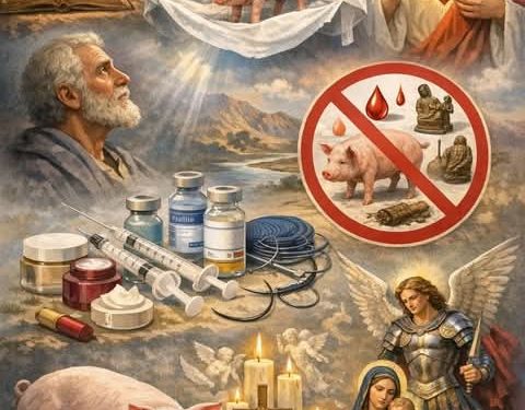 من جهة أكل الخنزير…  فهم كتابي و لاهوتي