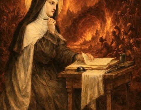 القديسة تريزا الأفيليّة، معلّمة الكنيسة، ترى جهنّم ومكانها الخاصّ فيها لو لم تَتُب!