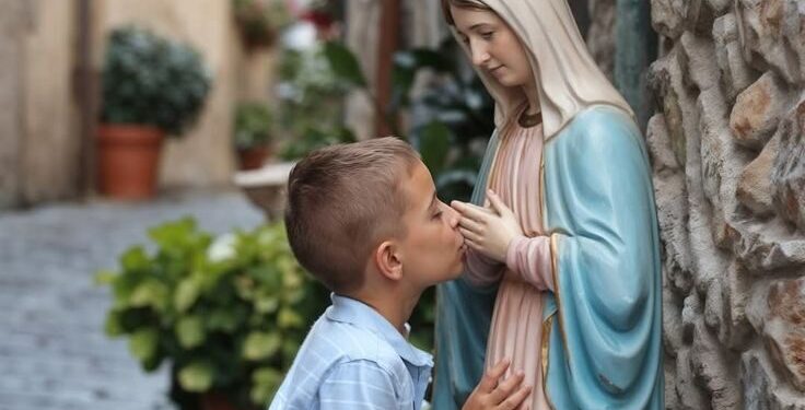 من عجائب والدة الإله مع الطفل جبرائيل !!